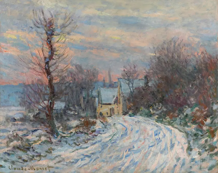 L’entrée De Giverny En Hiver (1885) by Claude Monet